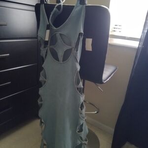 Akira diamond cut out dress sz sm/med very stretchy